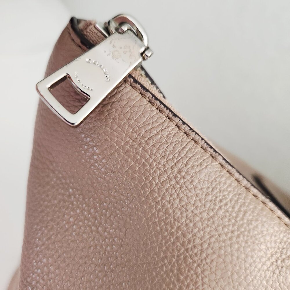 New Coach Taylor Tan Leather Shoulder Bag Purse - Picture 11 of 13